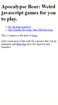 Mobile Screenshot of apocalypsebear.jpmullan.com