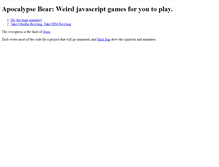 Tablet Screenshot of apocalypsebear.jpmullan.com